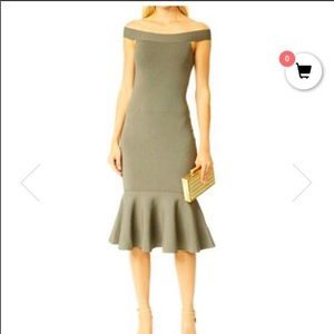 - Keepsake sage green mermaid midi dress sz M